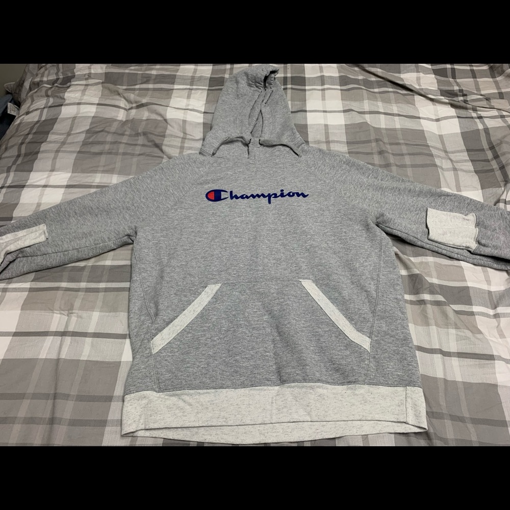 Authentic gray champion hoodie